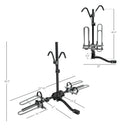 2-Bike Hitch Mount Bike Rack for 1-1/4 Inch or 2 Inch Receiver-Black by LJGDeals