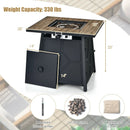 40 000 BTU 28 Inches Propane Gas Fire Pit Table With Cover by LJGDeals