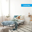 Rollaway Folding Bed with Memory Foam Mattress and Sturdy Metal Frame Made in Italy by LJGDeals