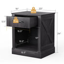 Compact Nightstand with Drawer and Shelf by LJGDeals