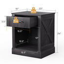 Compact Nightstand with Drawer and Shelf by DirectDeals