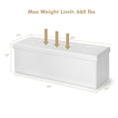45 Inches Large Folding Ottoman Storage Seat-White by LJGDeals