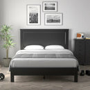 Full Size Platform Slat Bed Frame with High Headboard by LJGDeals