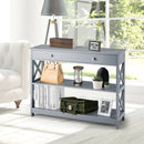 Console Table 3-Tier with Drawer and Storage Shelves by LJGDeals