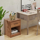 Wooden Nightstand with Drawer and Open Storage Compartment by LJGDeals