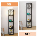 Modern Standing Shelf Lamp with 1 Power Outlet and 2 USB Ports by LJGDeals
