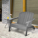 HDPE Patio Adirondack Chair for Porch Garden Backyard-Gray by LJGDeals