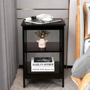 2 Pieces 3-Tier Nightstand with Reinforced Bars and Stable Structure by LJGDeals