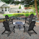 Outdoor Adirondack Chair with Built-in Cup Holder for Backyard Porch by LJGDeals