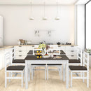 5 Pieces Solid Wood Compact Kitchen Dining Set-Walnut by LJGDeals