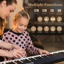 88-Key Folding Electric Lighted Piano Full-Size Portable Keyboard MIDI by LJGDeals