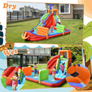 6-in-1 Kids Pirate Ship Water Slide Inflatable Bounce House with Water Guns Without Blower by LJGDeals