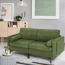 Modern Loveseat Sofa with 2 Bolsters and Side Storage Pocket by LJGDeals
