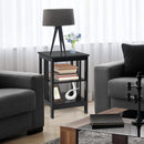 3-Tier Nightstand Sofa Side Table with Baffles and Round Corners by LJGDeals