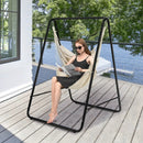 Hanging Padded Hammock Chair with Stand and Heavy Duty Steel by LJGDeals