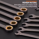 2/10/12/24 PCS Ratcheting Wrench Set SAE Metric - Steel Combination Spanner Kit by 2Dropme