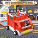 Fire Truck Themed Inflatable Castle Water Park Kids Bounce House without Blower by LJGDeals