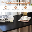 5.5 Inch L-shaped Computer Desk with Bookshelf by LJGDeals