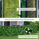 4 Pieces Expandable Faux Ivy Privacy Screen Fence Panel Pack with Flower by LJGDeals