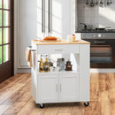 Rolling Kitchen Trolley with 3 Spice Racks Drawer and Open Shelf by LJGDeals