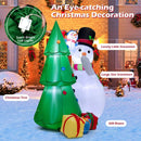 6 Feet Tall Inflatable Christmas Snowman and Tree Decoration Set with LED Lights by LJGDeals