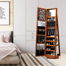 360° Rotatable 2-in-1 Lockable Jewelry Cabinet with Full-Length Mirror by LJGDeals