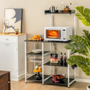 4 Tier Vintage Kitchen Baker's Rack Utility Microwave Stand-Coffee by DirectDeals