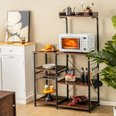 4 Tier Vintage Kitchen Baker's Rack Utility Microwave Stand-Coffee by LJGDeals