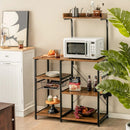 4 Tier Vintage Kitchen Baker's Rack Utility Microwave Stand-Coffee by LJGDeals