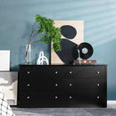 Freestanding 6-Drawer Dresser with Mental Knobs for Bedroom by LJGDeals