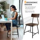 2 Pieces Modern Dining Room Side Chairs with Metal Frame-Brown by LJGDeals