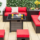 32 Inch Square Propane Fire Pit Table with Lava Rocks Cover by LJGDeals