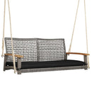2-Person Patio Wicker Hanging Swing Chair by LJGDeals