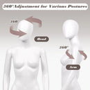 5.8 ft Full Body Female Mannequin Egghead Manikin with Metal Stand by LJGDeals