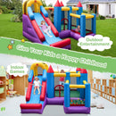 5-in-1 Inflatable Bounce House with 735W Blower and 50 Ocean Balls by LJGDeals