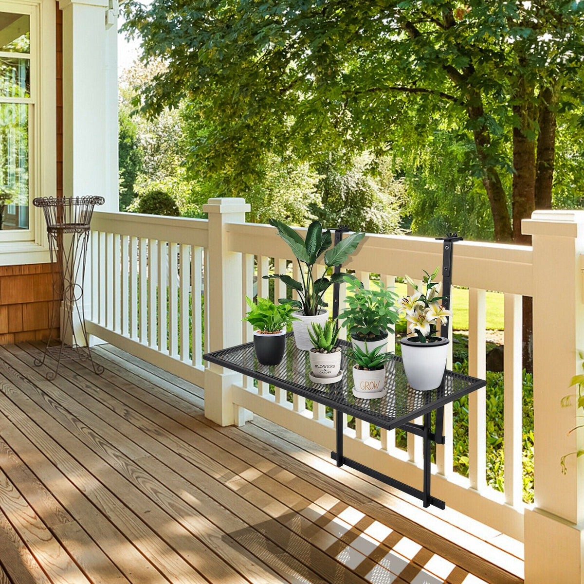 Railing Folding Table with 5-Level Adjustable Heights, photo 2 of 6