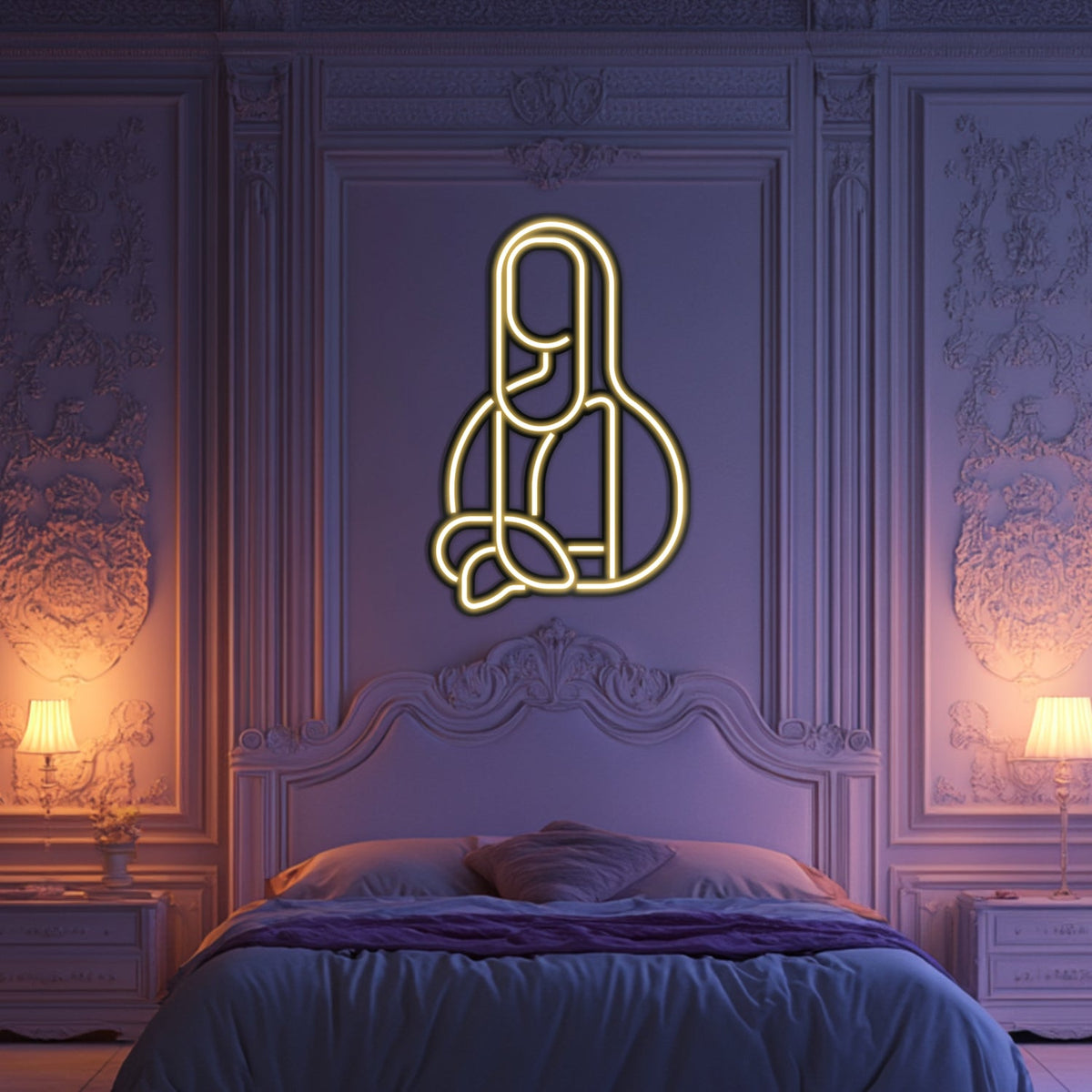 Mona Lisa Metal Neon Wall Art- LN0010, photo 4 of 8