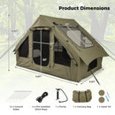 4-6 People Inflatable Camping Tent with 4 Mesh Screen Windows and 2 Doors by LJGDeals