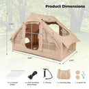 4-6 People Inflatable Camping Tent with 4 Mesh Screen Windows and 2 Doors by LJGDeals