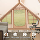 4-6 People Inflatable Camping Tent with Porch and Carrying Bag-Beige by LJGDeals