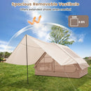 4-6 People Inflatable Camping Tent with Porch and Carrying Bag-Beige by LJGDeals