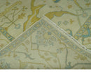 Hand Knotted Beige and Gray 8x10 Traditional Oriental Oushak wool area rug by The Rug Decor