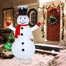 6 Feet Lighted Snowman with Top Hat and Red Scarf-White by LJGDeals