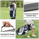 10.5 Inch Golf Stand Bag with 14 Way Dividers and 7 Zippered Pockets