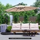 10 Feet Patio Solar Powered Cantilever Umbrella with Tilting System by LJGDeals