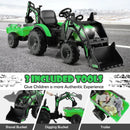 12V 3 in 1 Kids Ride On Excavator with Shovel Bucket and Music by LJGDeals