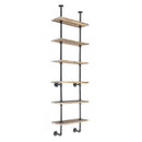 6-Tier Industrial Wall Mounted Pipe Shelves by LJGDeals
