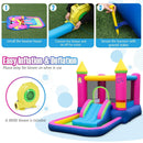 Inflatable Bounce House 4-in-1 Kids Princess-themed Bouncer Blow-up Bouncy Castle with 480 Blower by LJGDeals