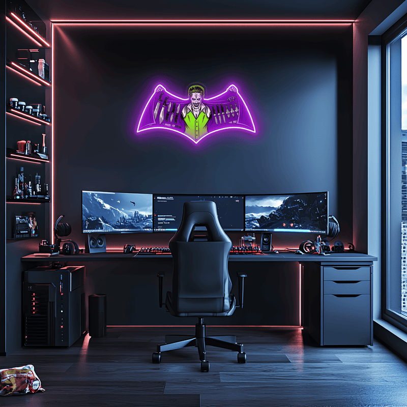 Joker Neon Sign, Uv Print Neon, Joker Uv Print Neon Sign, Neon Light,Neon Wall Art, Neon Sign,Neon Light Sign, Neon Gifts