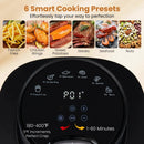 4.7 QT Glass Air Fryer with Steam Frying Mode by LJGDeals